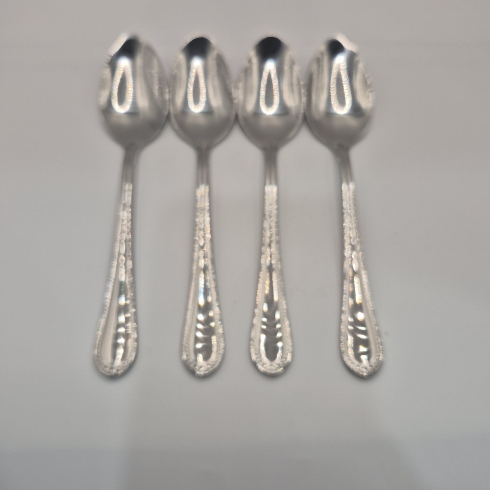Hampton Forge Tomodachi FLORENCE Stainless 18/10 Silverware Flatware 4 Teaspoons